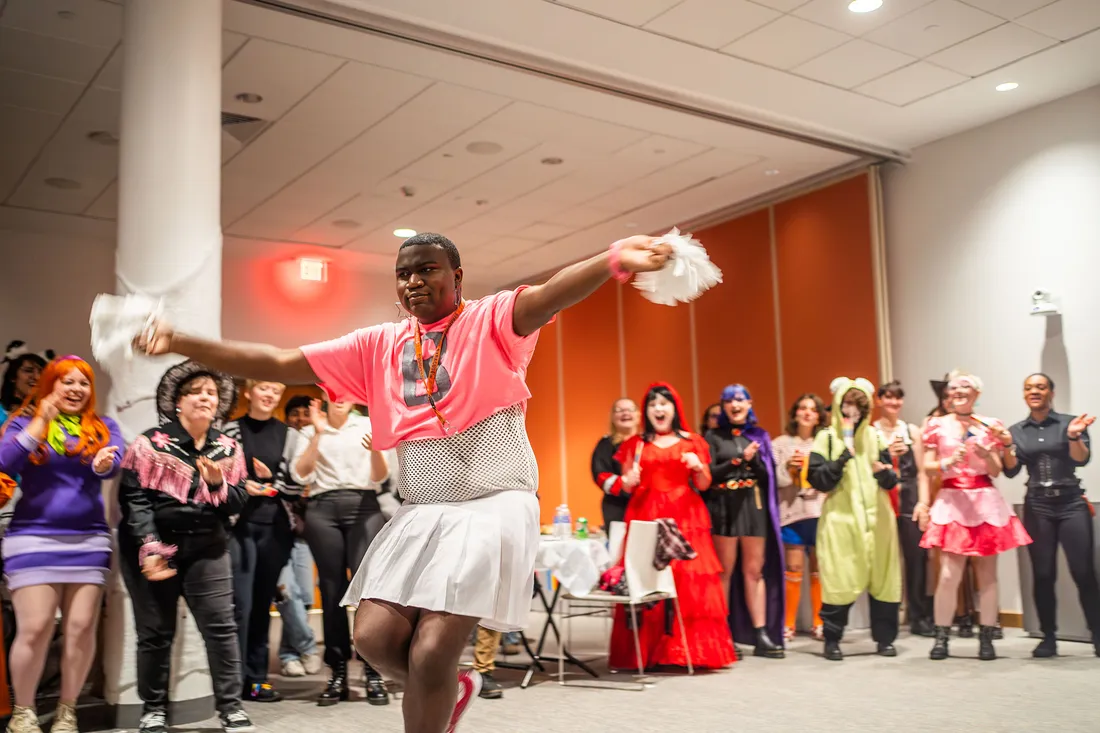 Tommy DeSilva dancing in the HalloQueen Ball.
