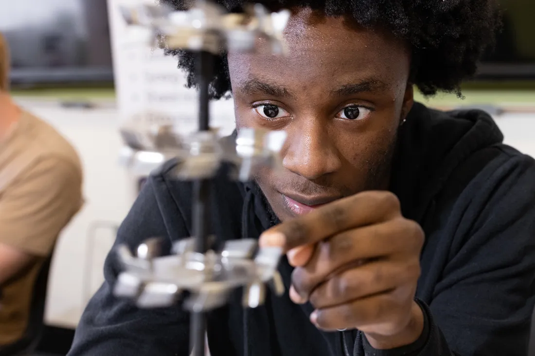 Student working on an engineering project