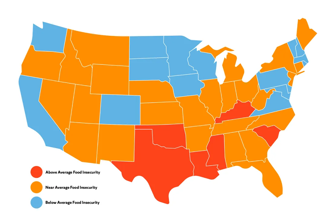 Colored coded map