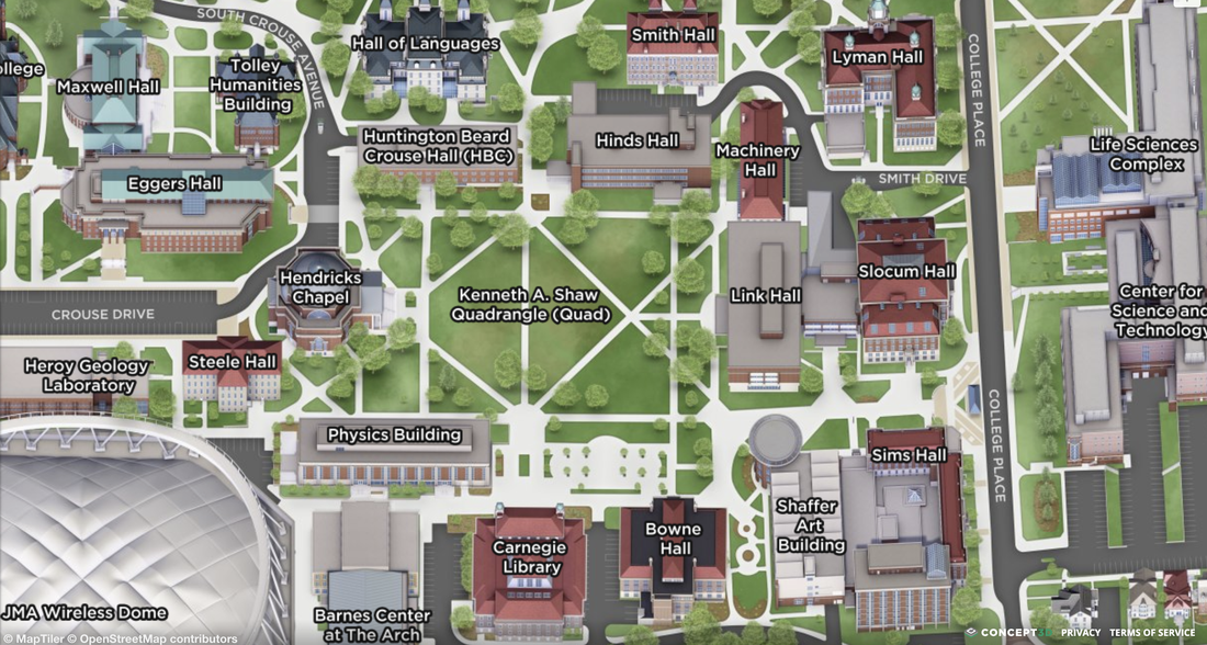 Interactive campus map.