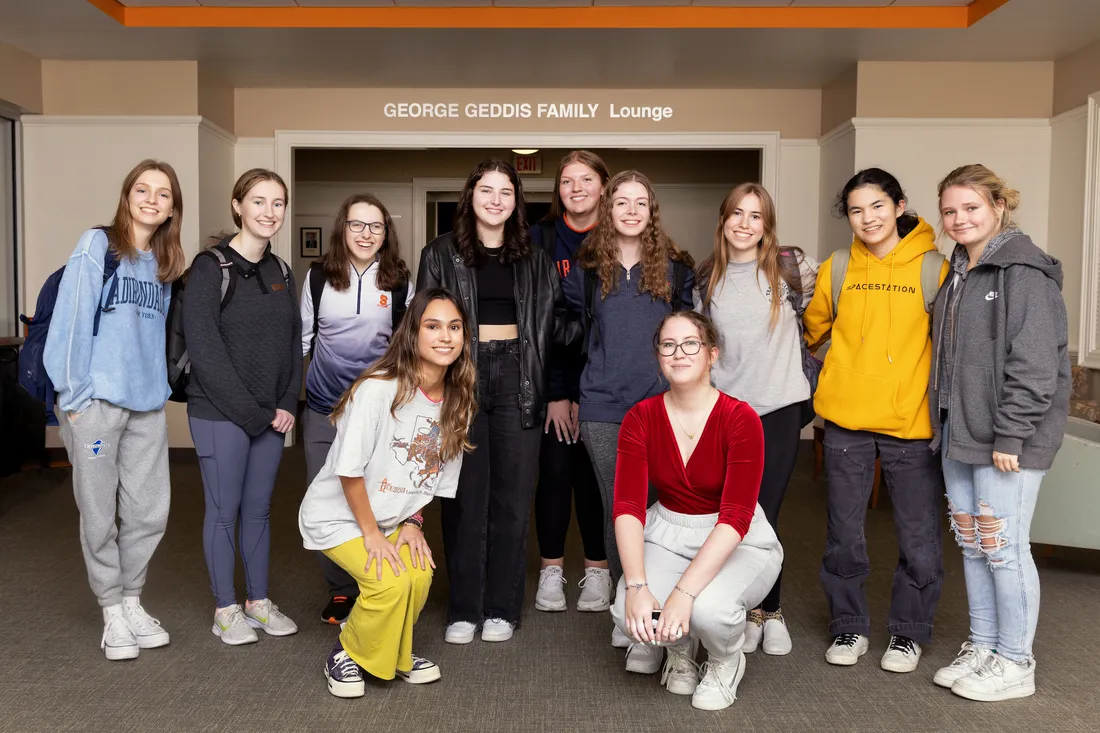 Students posing for a photo.