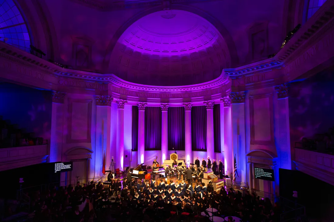 People performing inside of Hendricks.