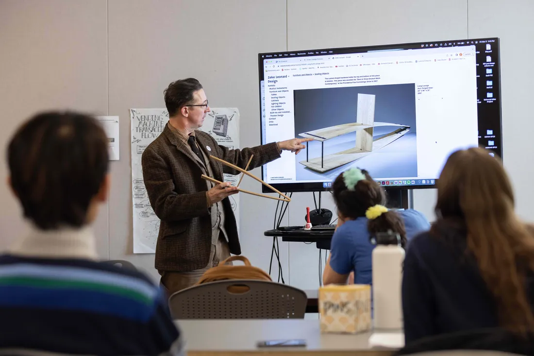 Students learning in a classroom.